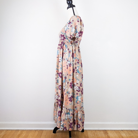 NWT Storia Retro Floral Maxi Dress - Picture 4 of 5